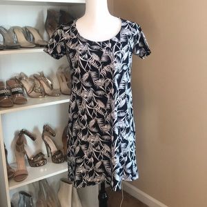 Mango printed short sleeve mini dress size s